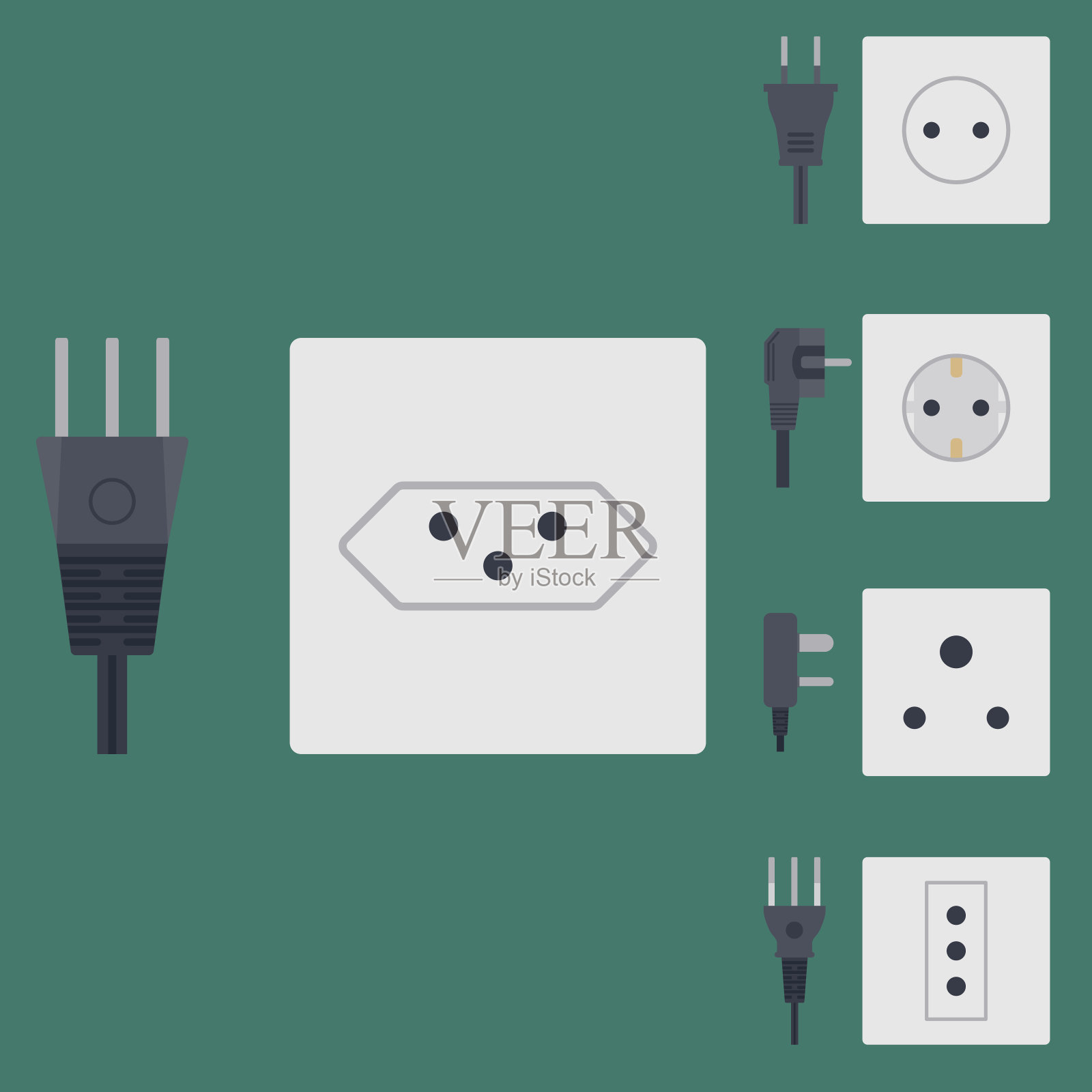 电源插座矢量图能源插座电源插头欧洲电器内部图标图标素材