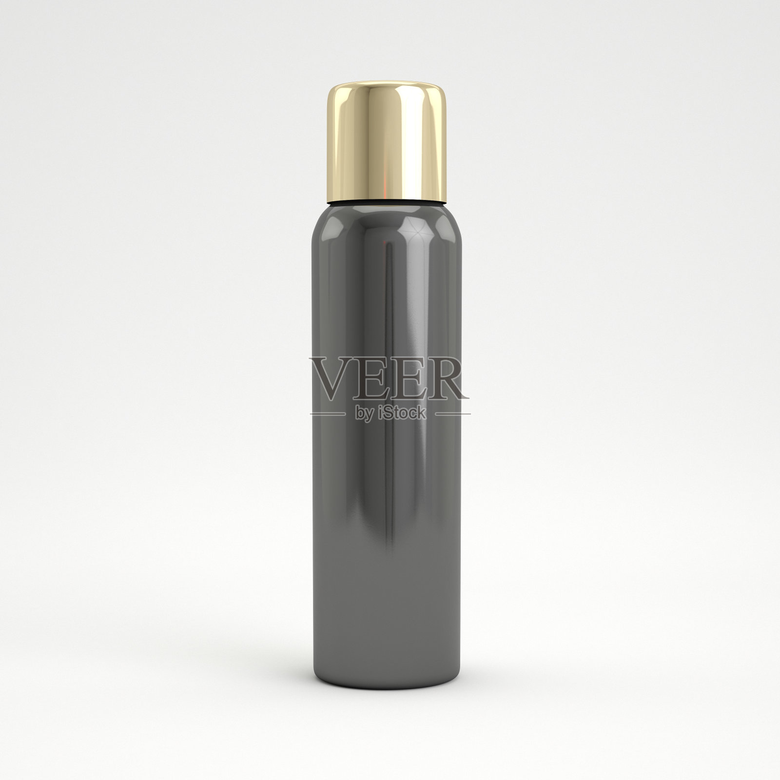 3d渲染空白化妆品瓶隔离在白色背景与复制空间。照片摄影图片