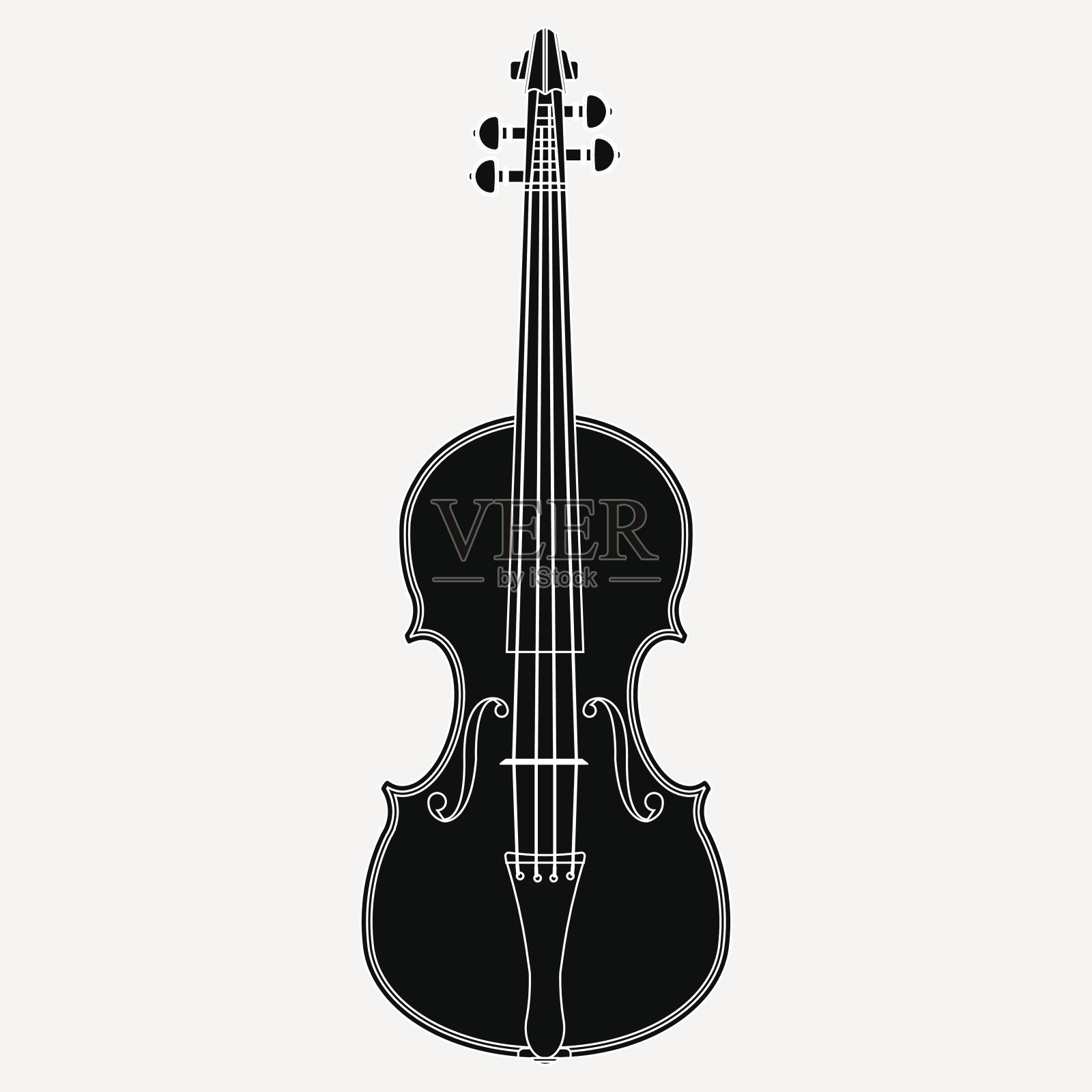 小提琴的图标插画图片素材