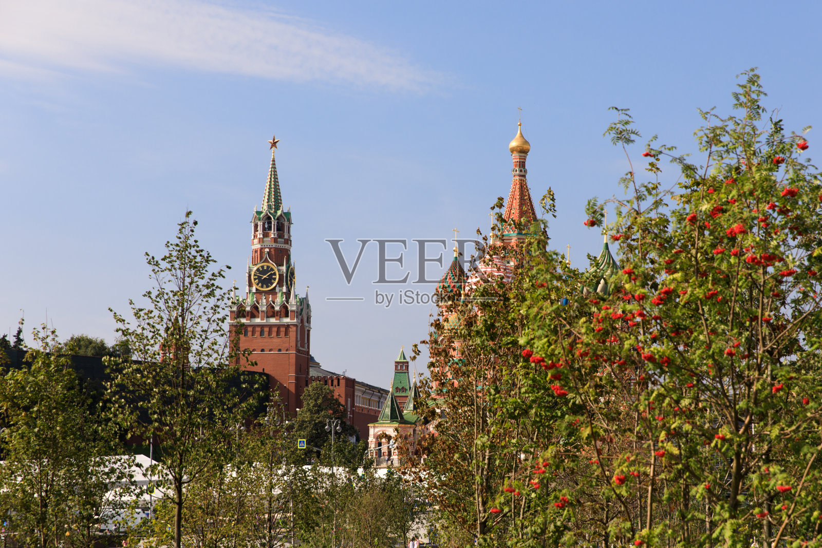 莫斯科克里姆林宫和圣巴西尔大教堂照片摄影图片
