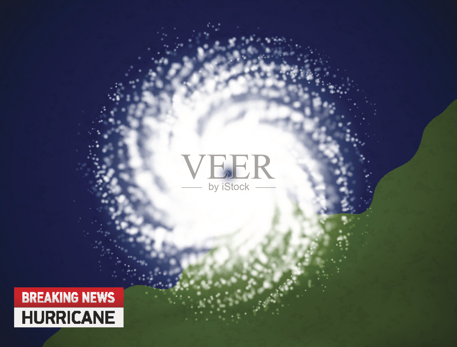 飓风的卫星图像插画图片素材