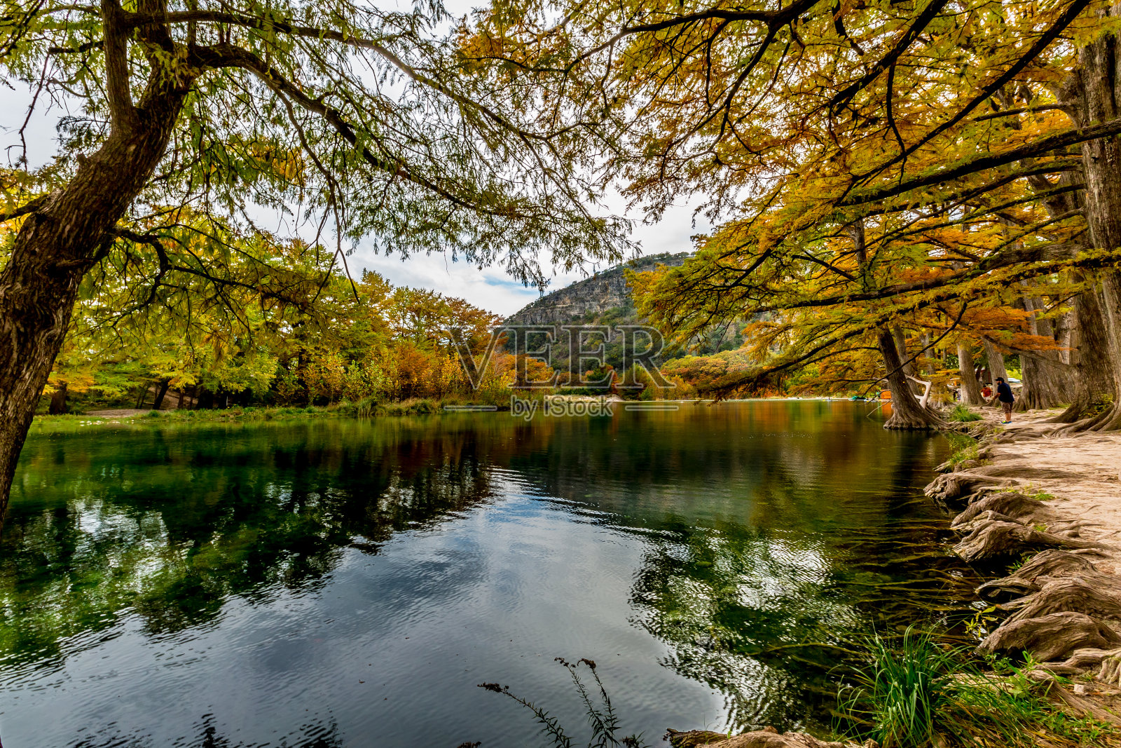 秋天在加纳州立公园，德克萨斯州照片摄影图片