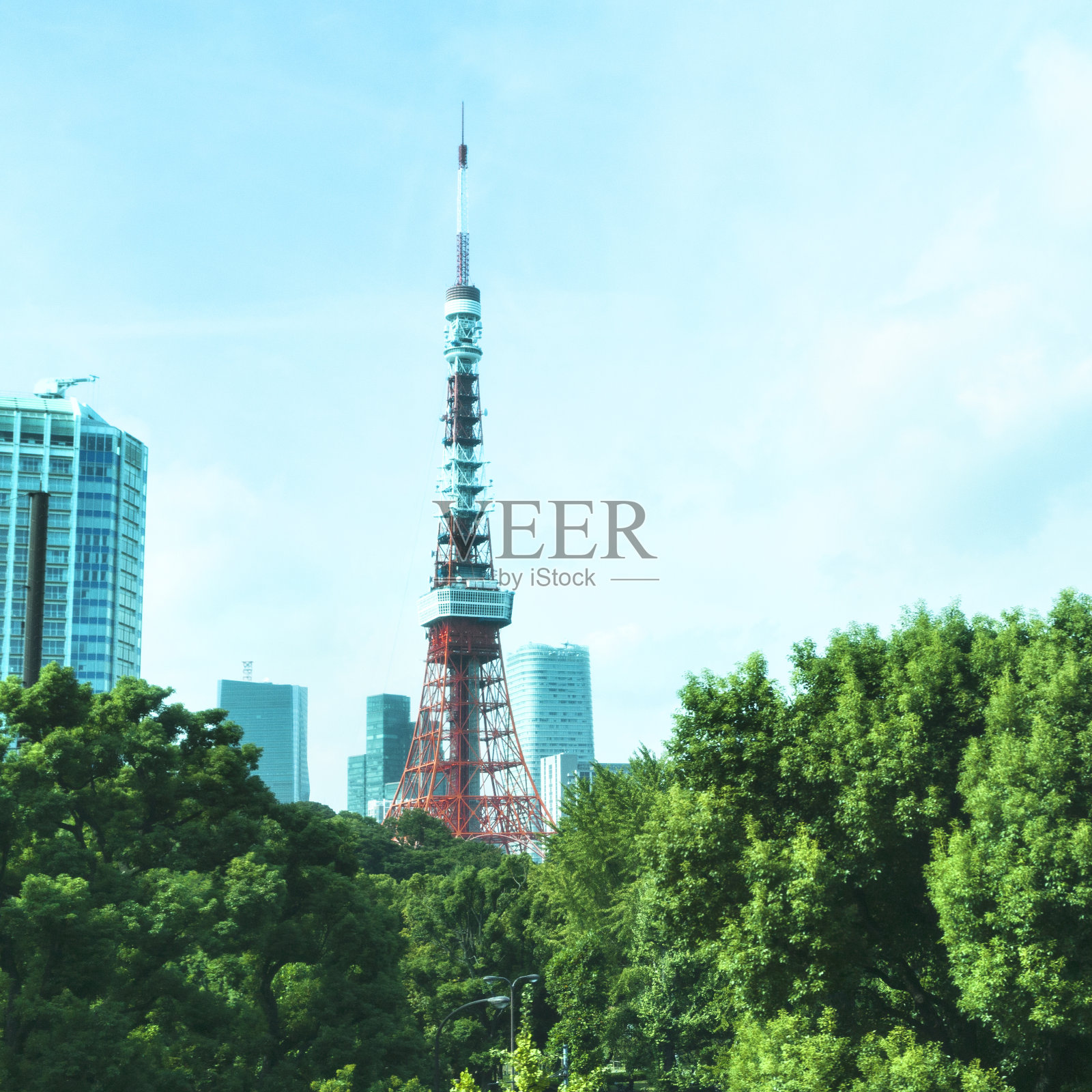 日本东京港区的东京塔照片摄影图片