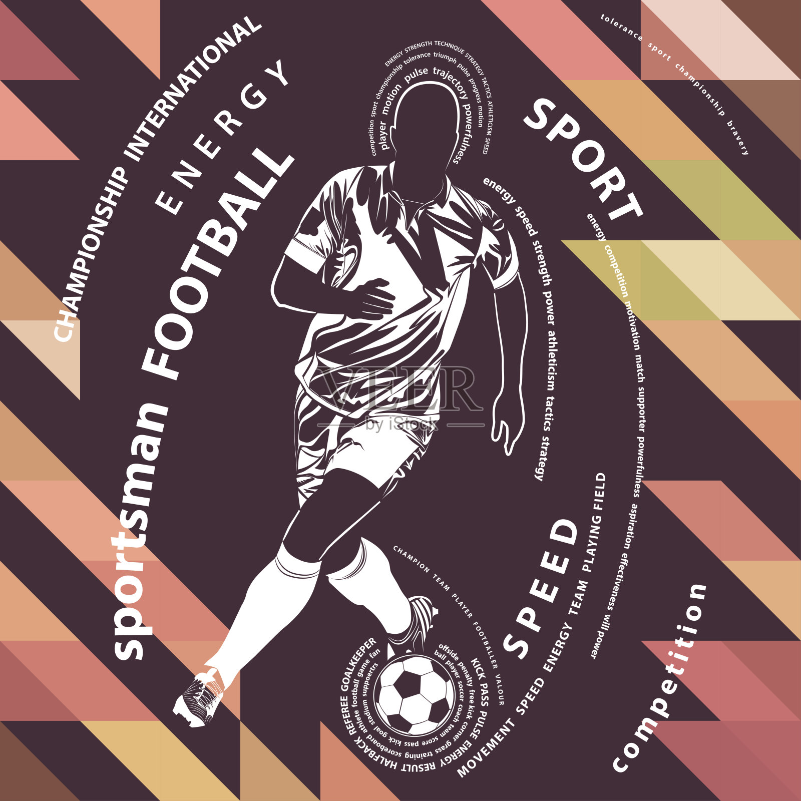 矢量足球(足球)海报插画图片素材
