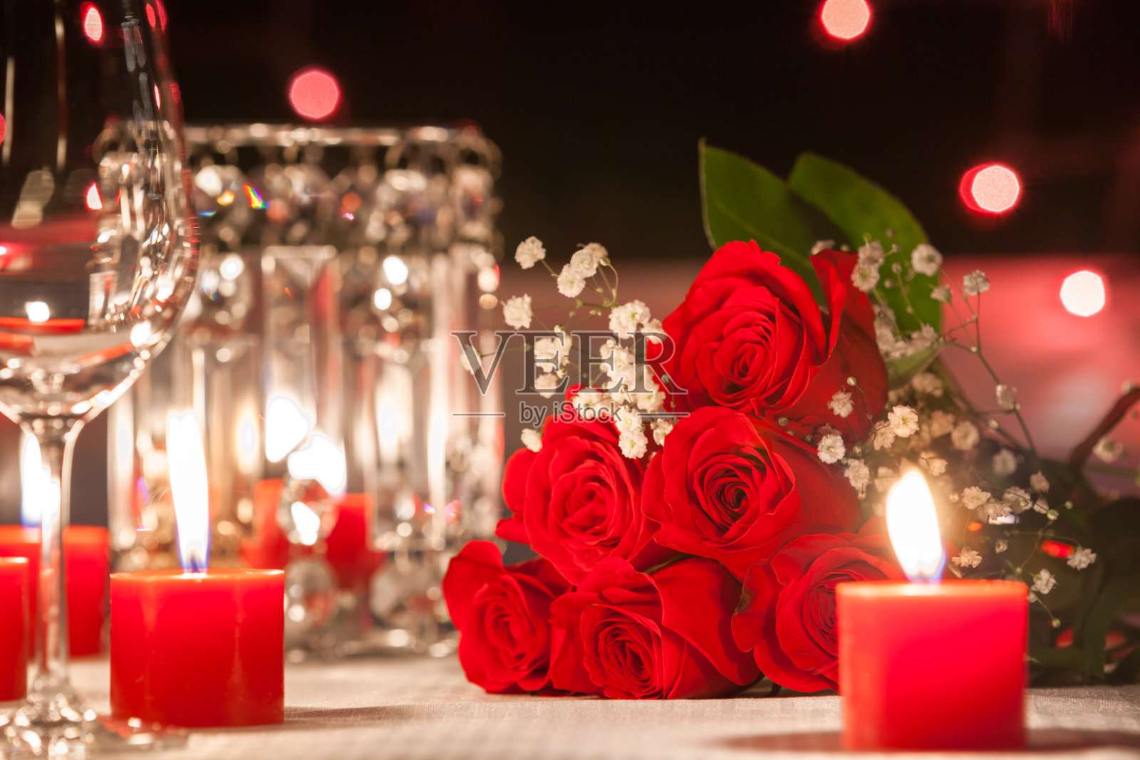 浪漫的烛光晚餐照片摄影图片