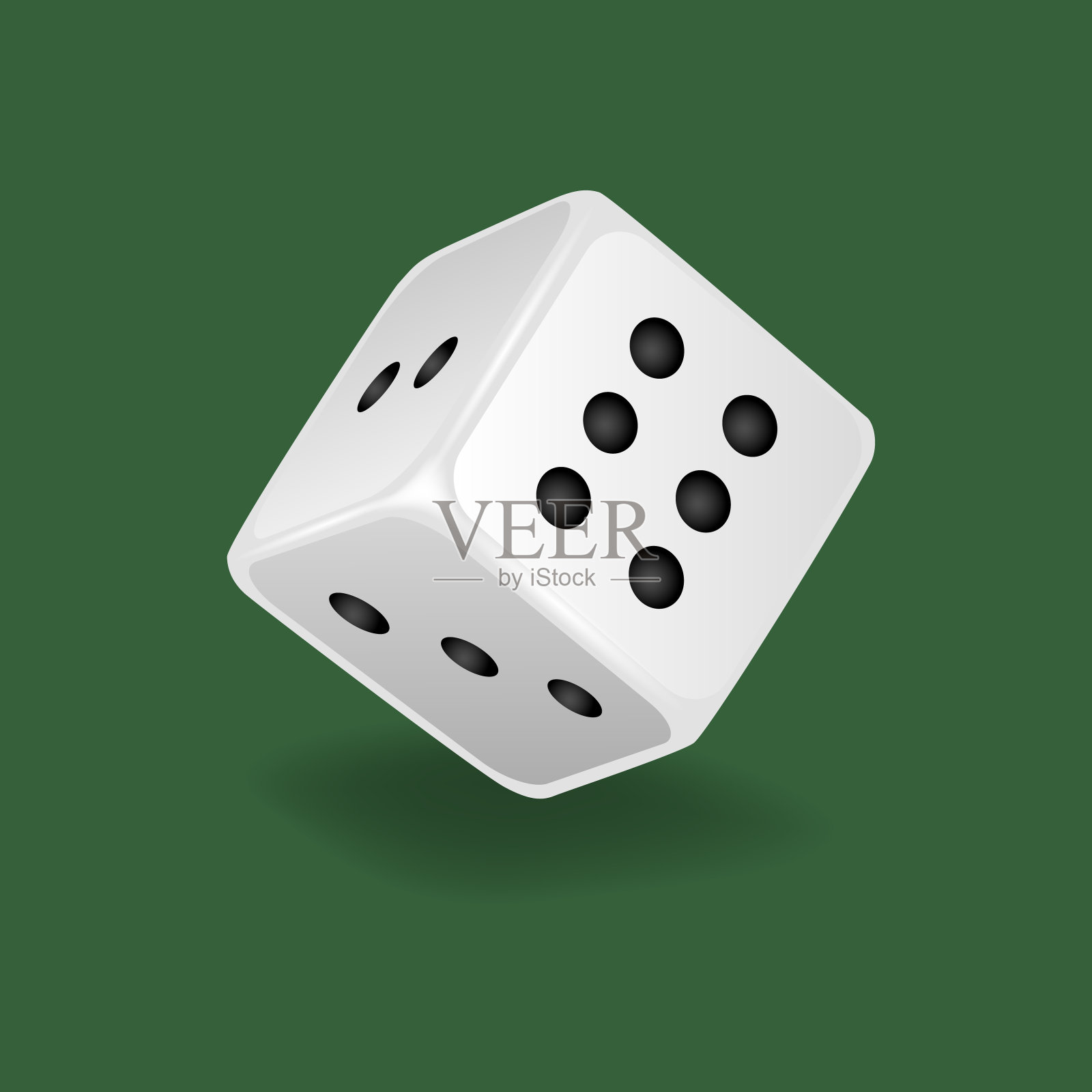 现实的白色的骰子。赌博,赌场,骰子。数字:二，三，六设计元素图片