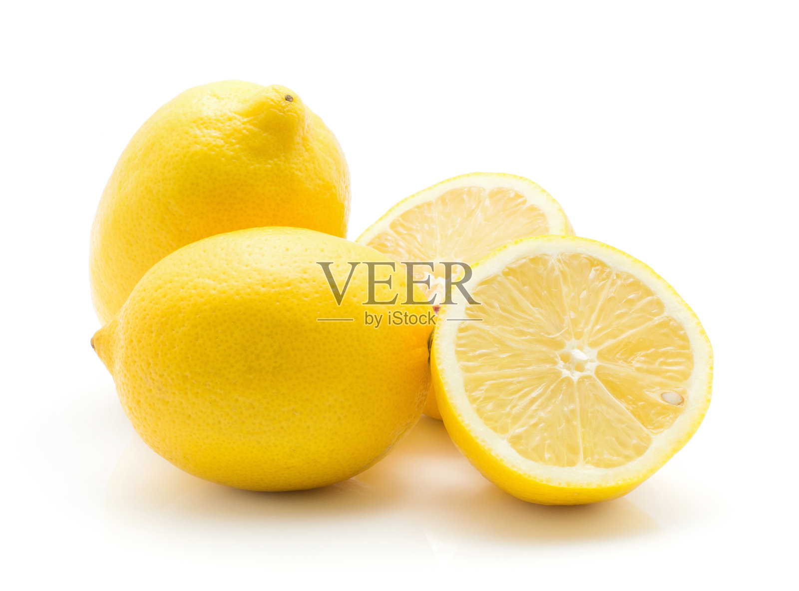 新鲜柠檬孤立在白色照片摄影图片