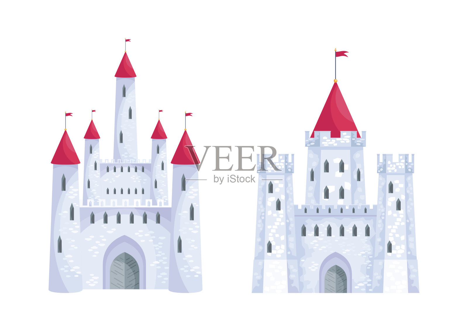 童话般的城堡设置设计元素图片