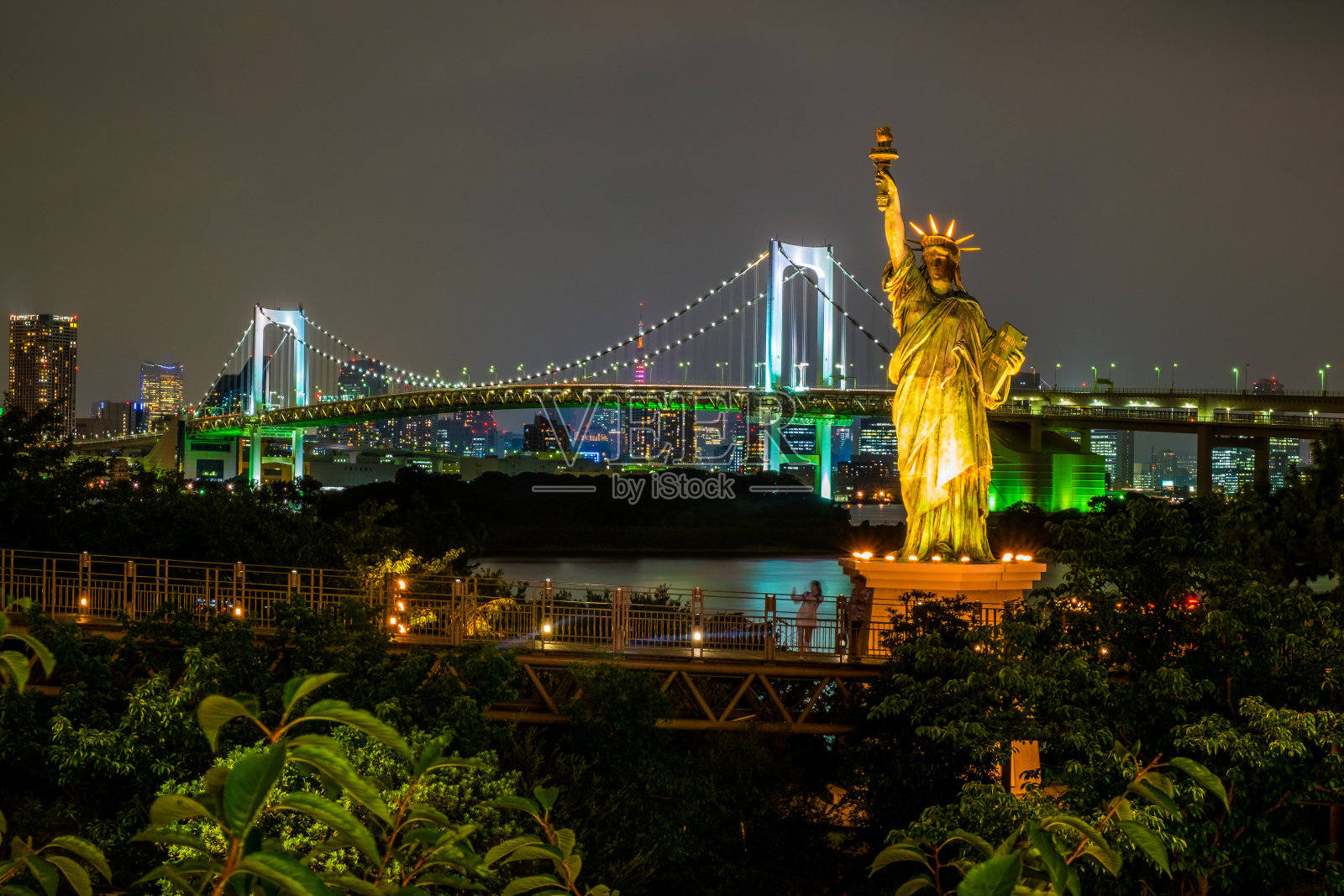 彩虹桥东京照片摄影图片