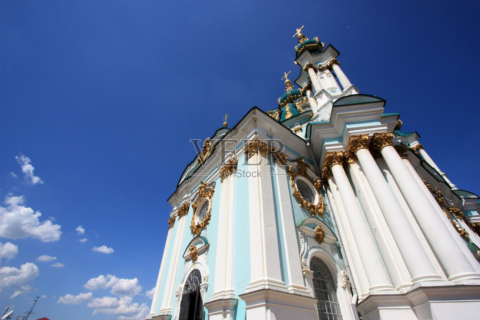 圣安德鲁教堂，乌克兰基辅照片摄影图片