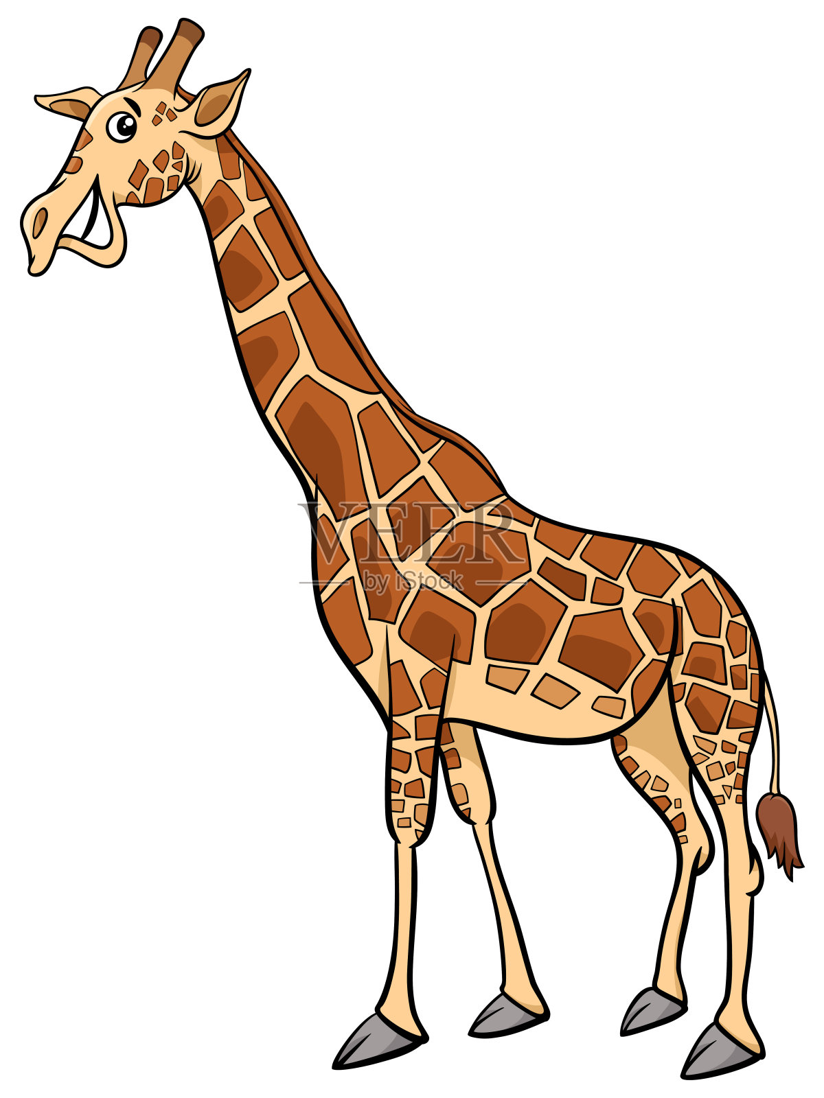 长颈鹿动物人物卡通插图插画图片素材
