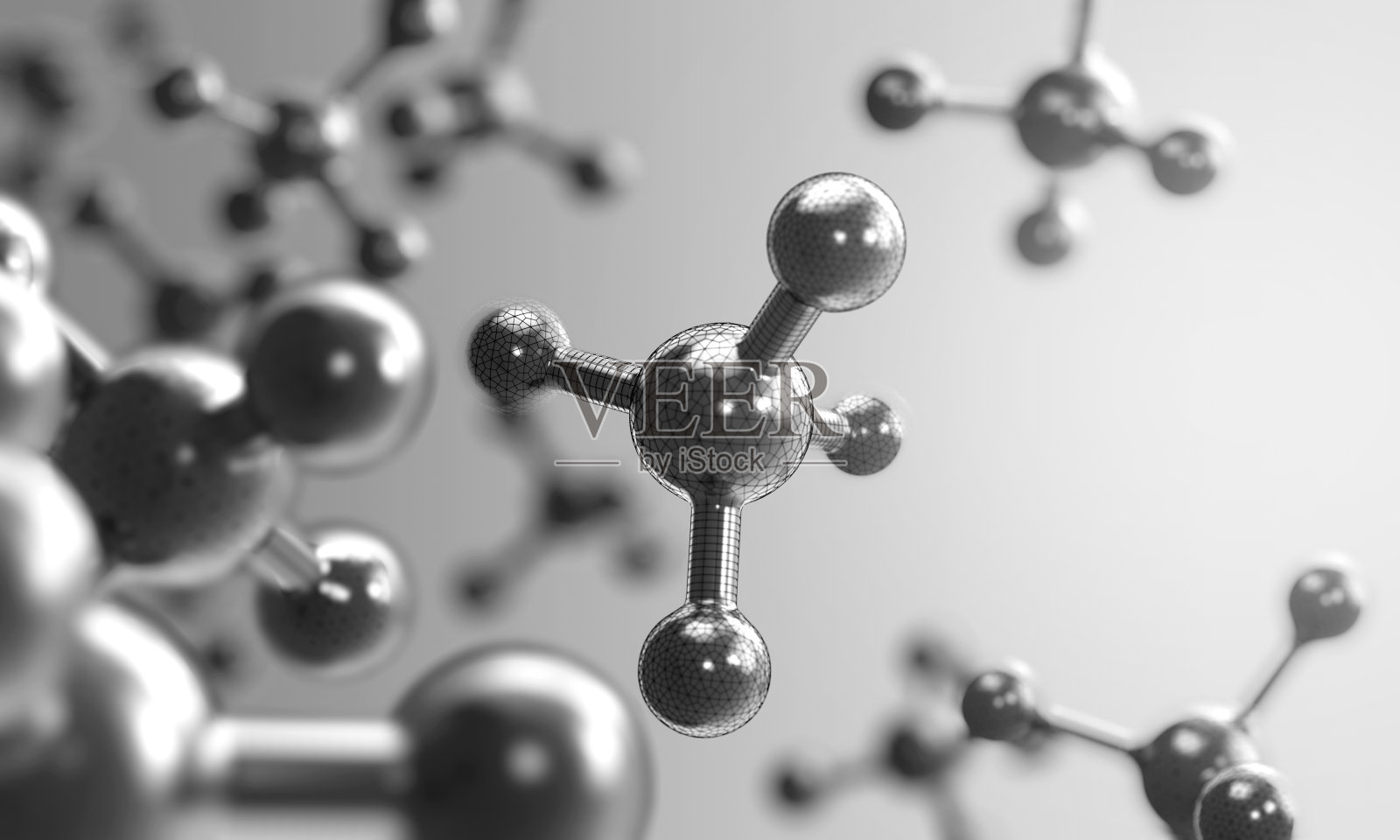 分子或原子结构，科学背景照片摄影图片