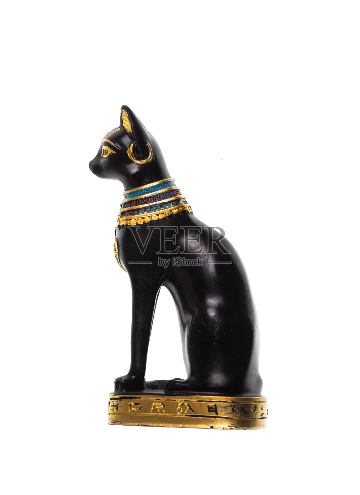 古埃及猫女神的小雕像照片摄影图片