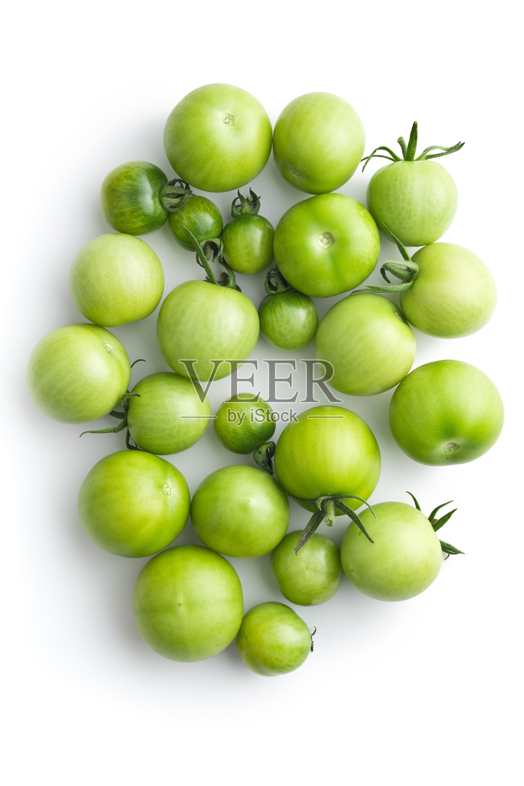 生绿色的西红柿照片摄影图片