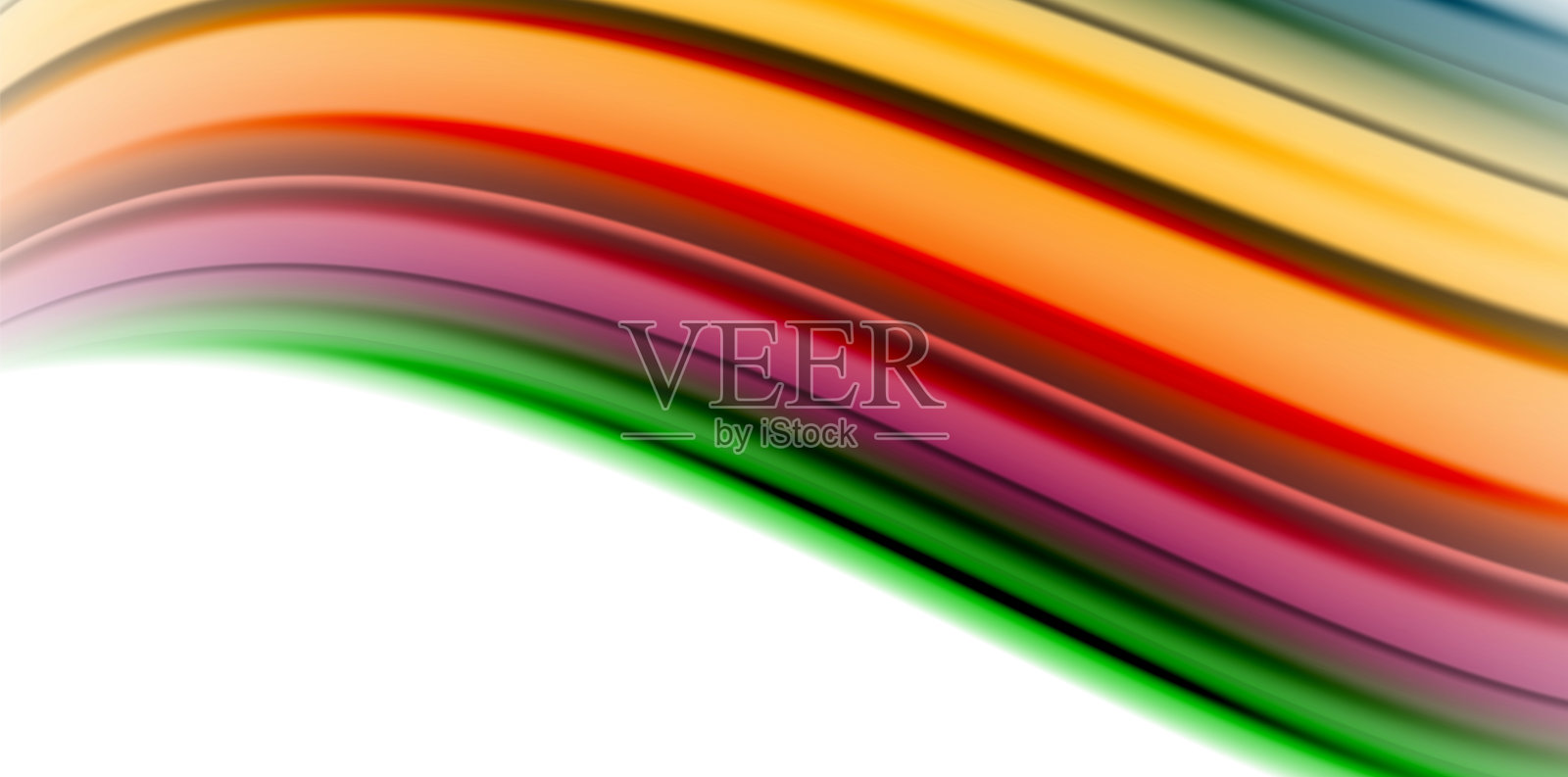 啫喱液体流动的彩虹风格色彩，波浪抽象的背景，现代简约多彩的设计设计元素图片