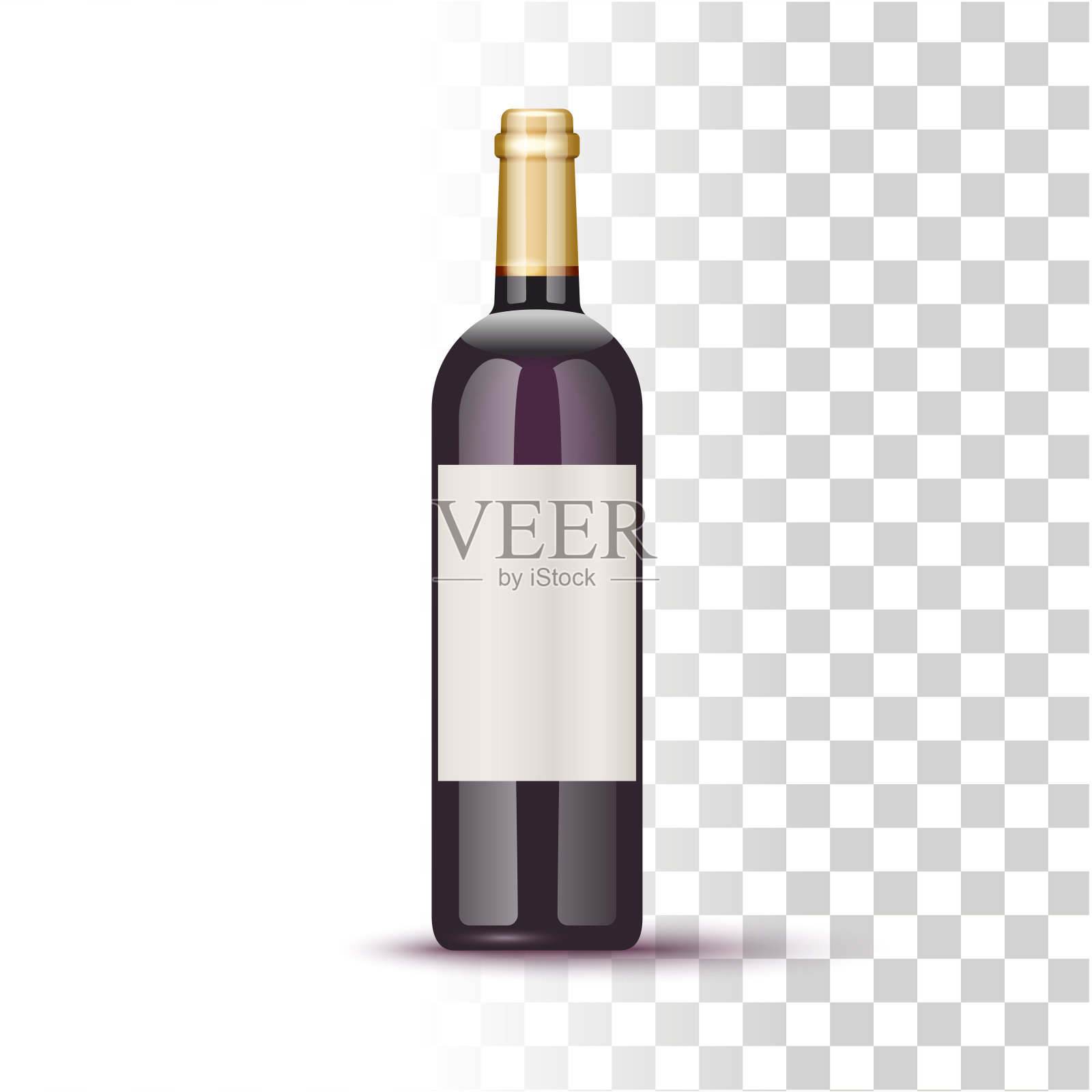 葡萄酒瓶插图设计元素图片