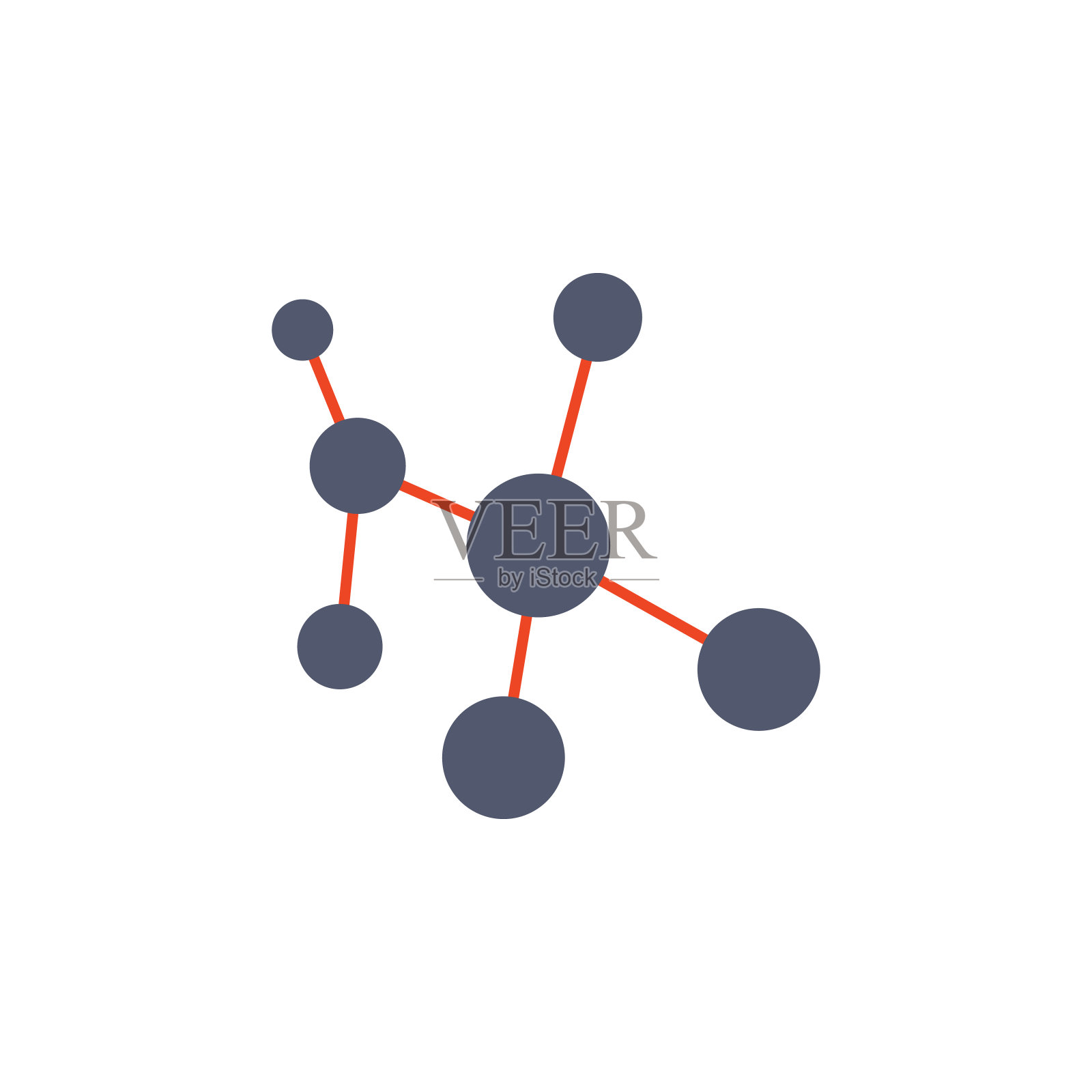 彩色分子键图标。移动概念和web应用的科学和实验室元素。详细的分子键图标可以用于网页和手机。溢价图标插画图片素材