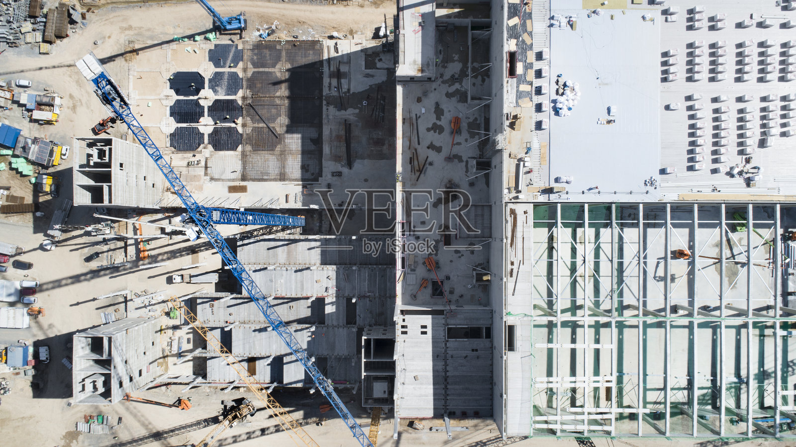 工业建筑物的大型建筑工地照片摄影图片
