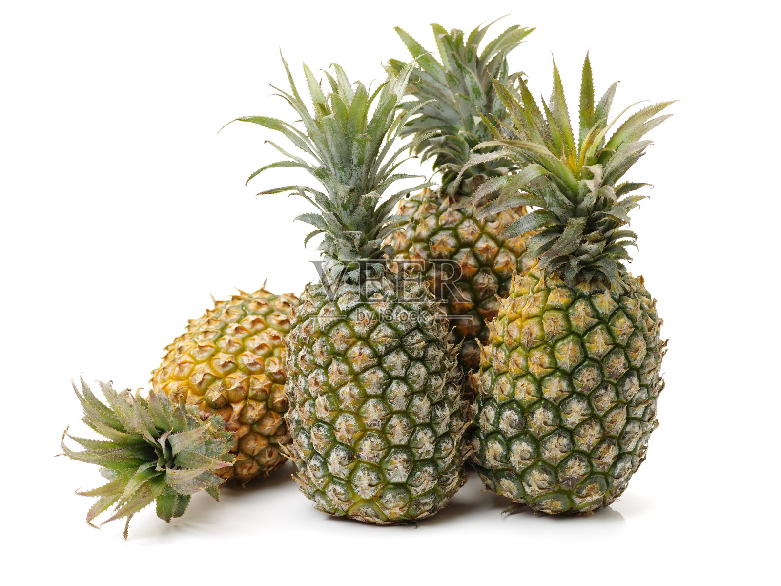 菠萝，成熟的，新鲜的水果食品，整个，孤立的白色照片摄影图片
