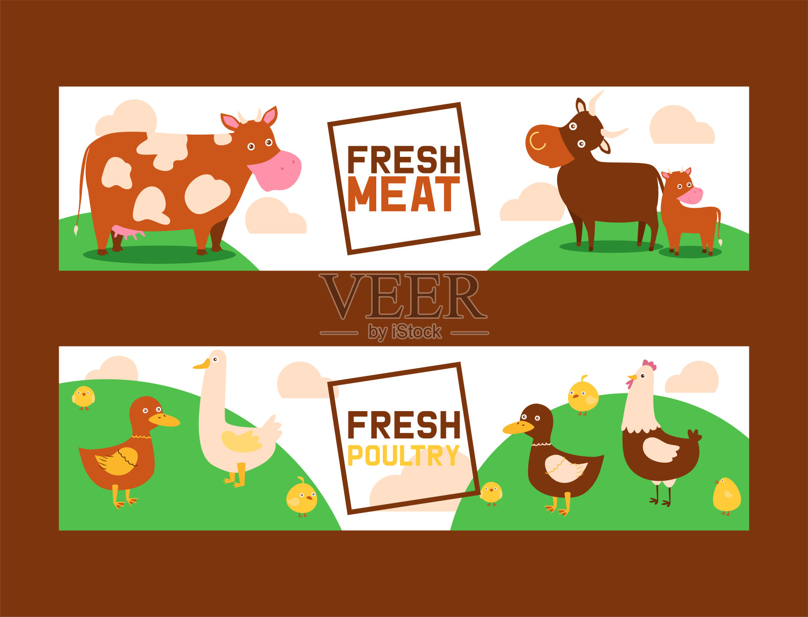 农场动物是家畜养殖的载体插画图片素材