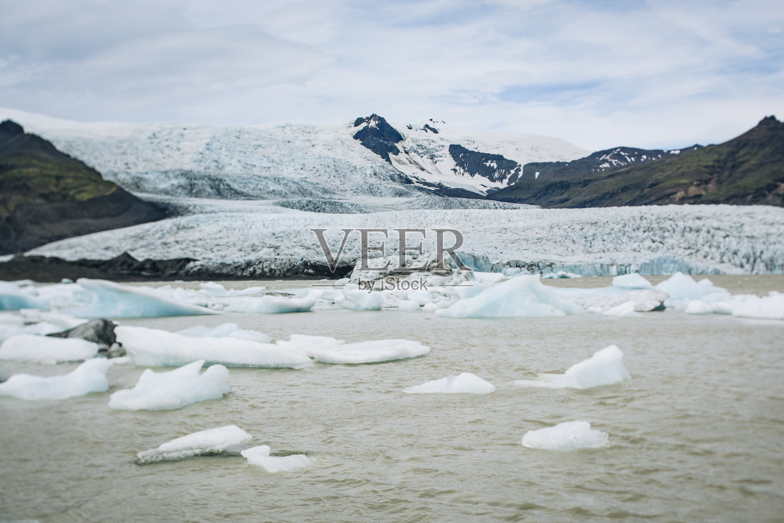 冰川冰，Fjallsjökull, Asturland，冰岛，欧洲照片摄影图片
