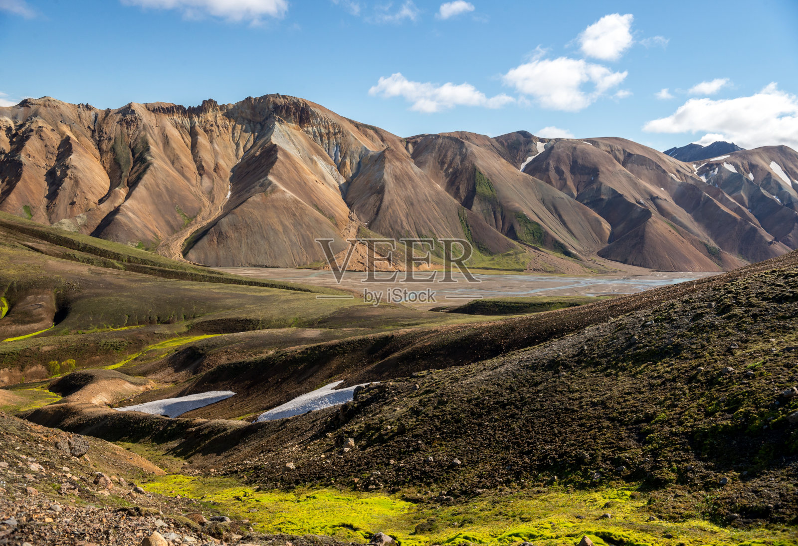 Fjallabak自然保护区的陆牧火山。冰岛照片摄影图片