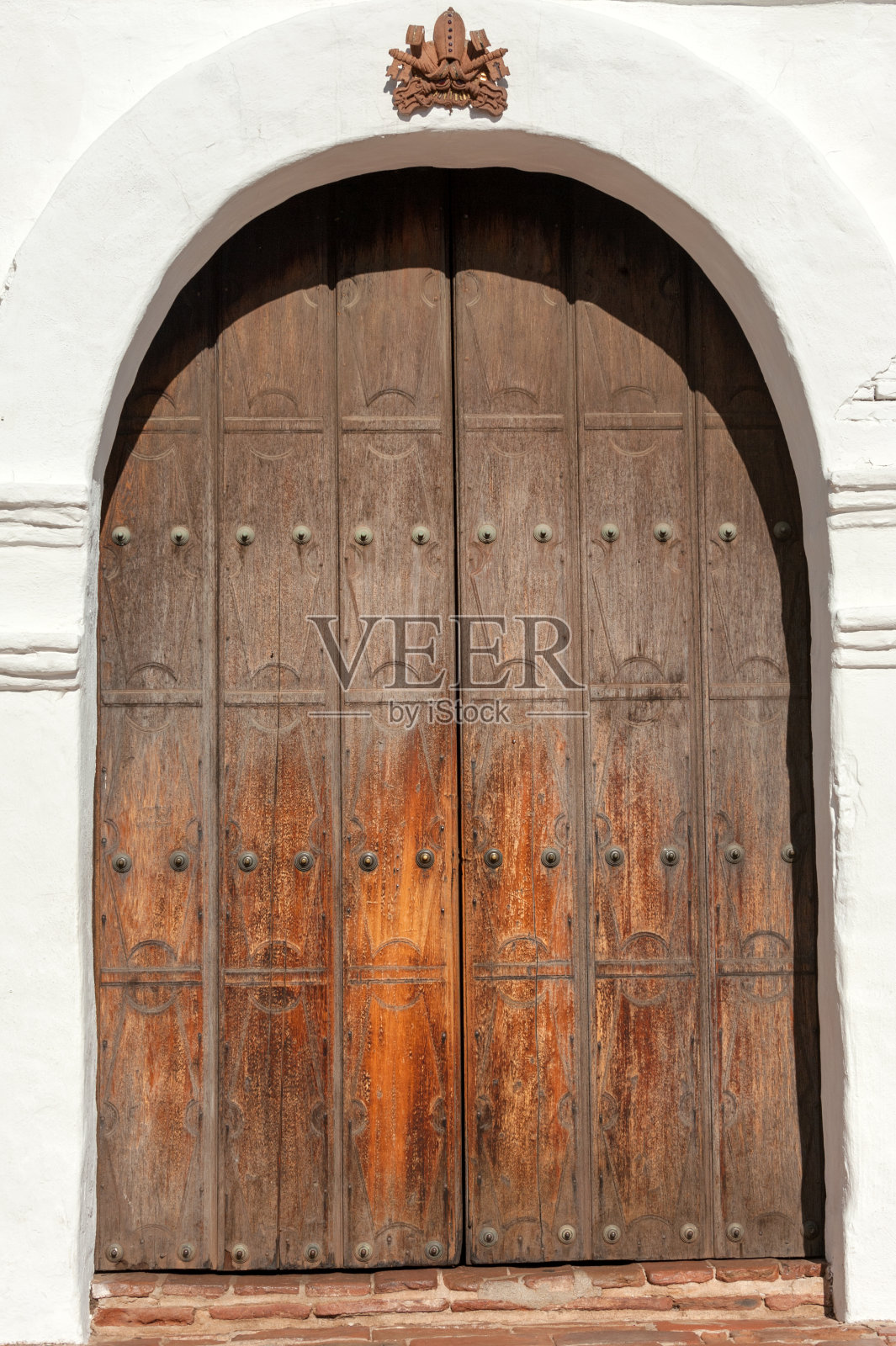 圣迭戈阿尔卡拉大教堂的入口照片摄影图片