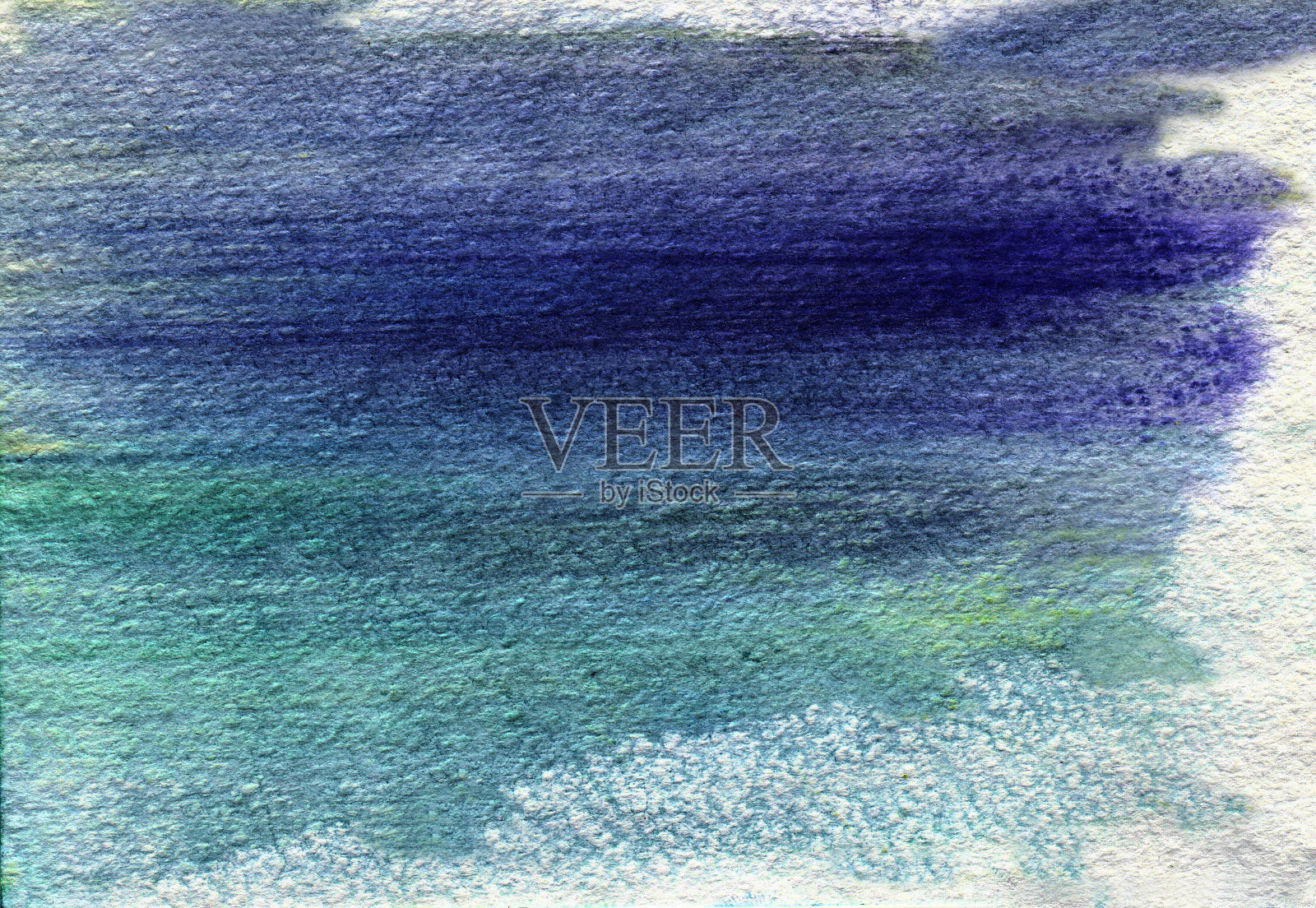 水彩手绘蓝色绿松石背景。插画图片素材