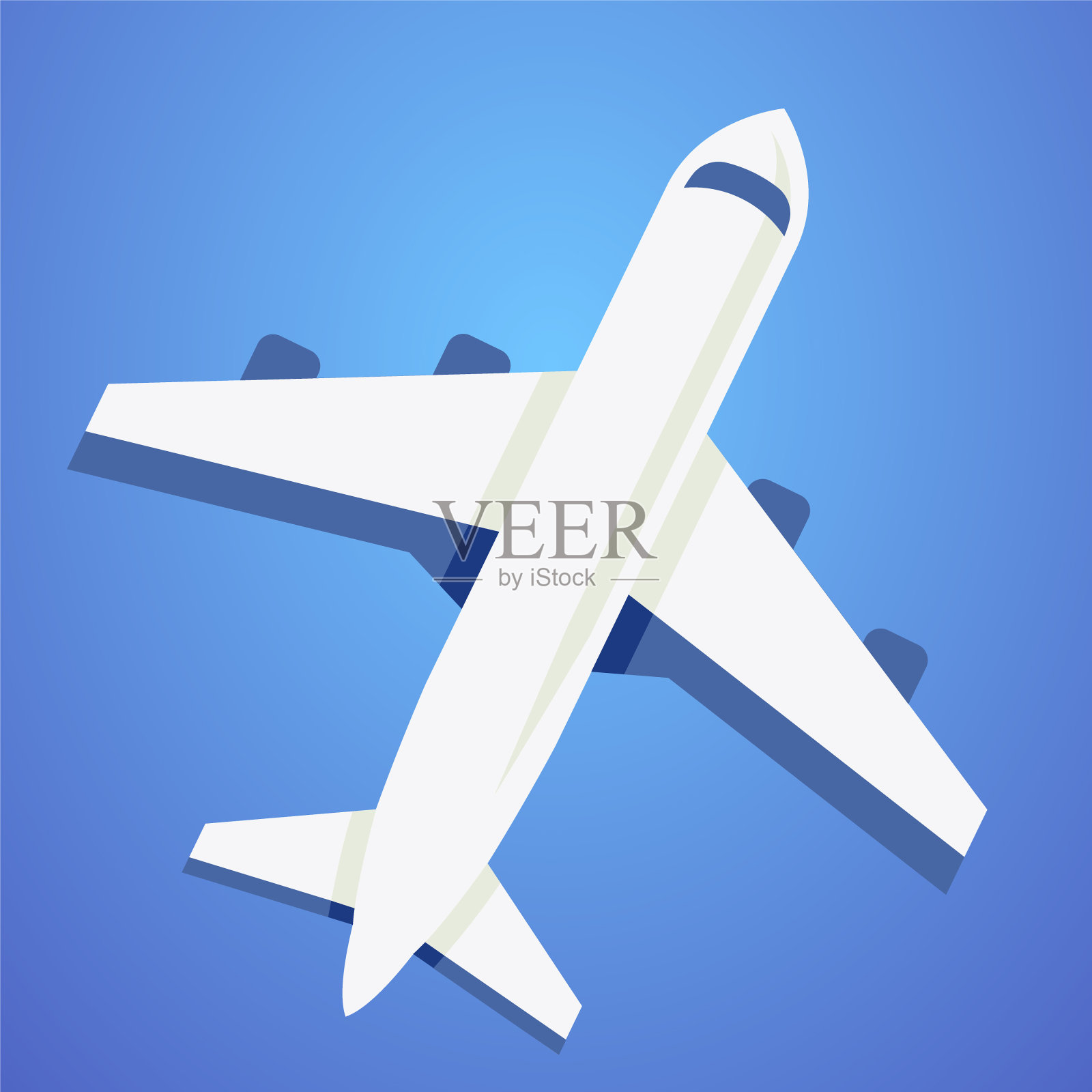 飞机的图标，飞行飞机的图标，旅行-插图插画图片素材