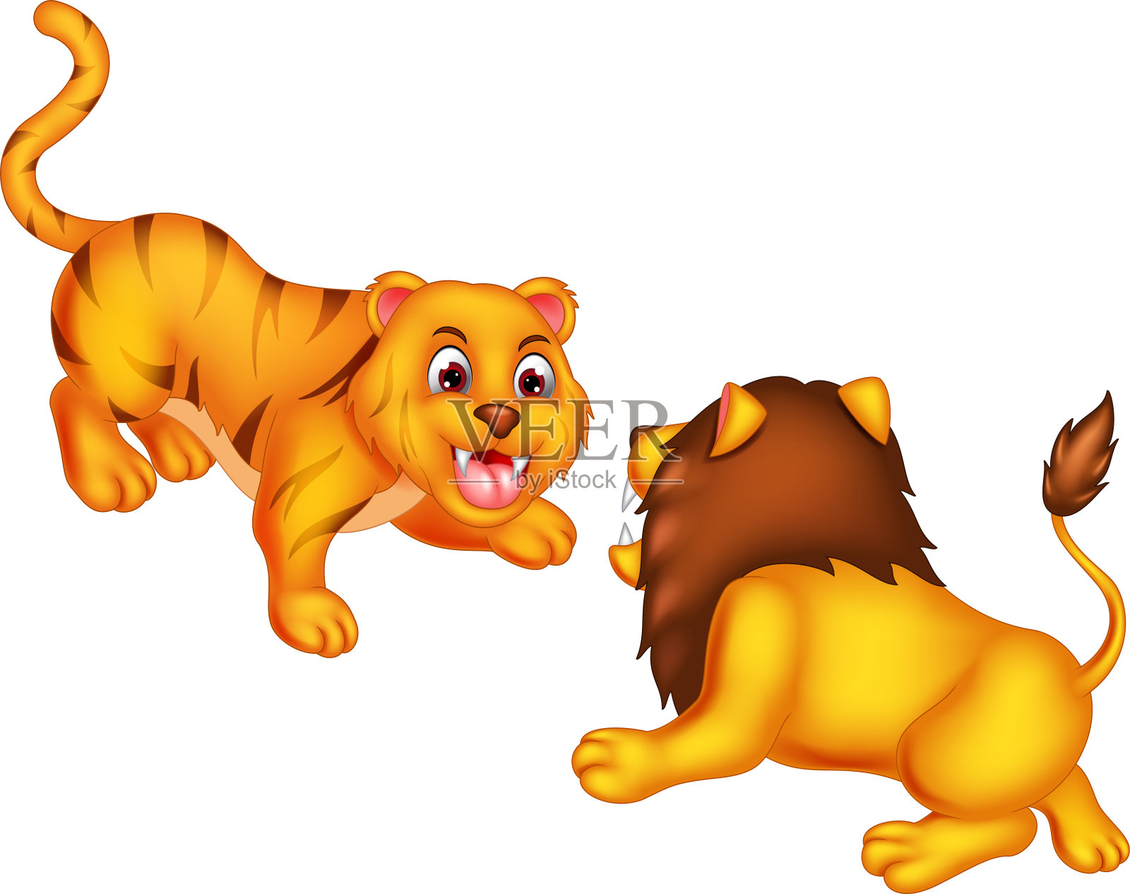 小狮子对小老虎，打斗画面好凶残～_哔哩哔哩_bilibili