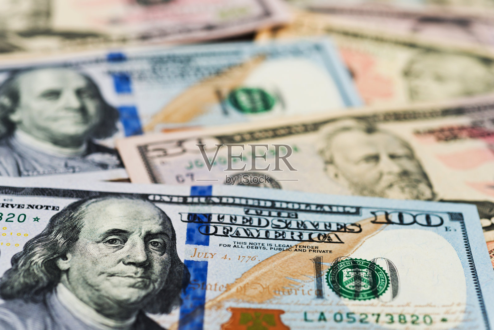一组美元钞票背景照片摄影图片