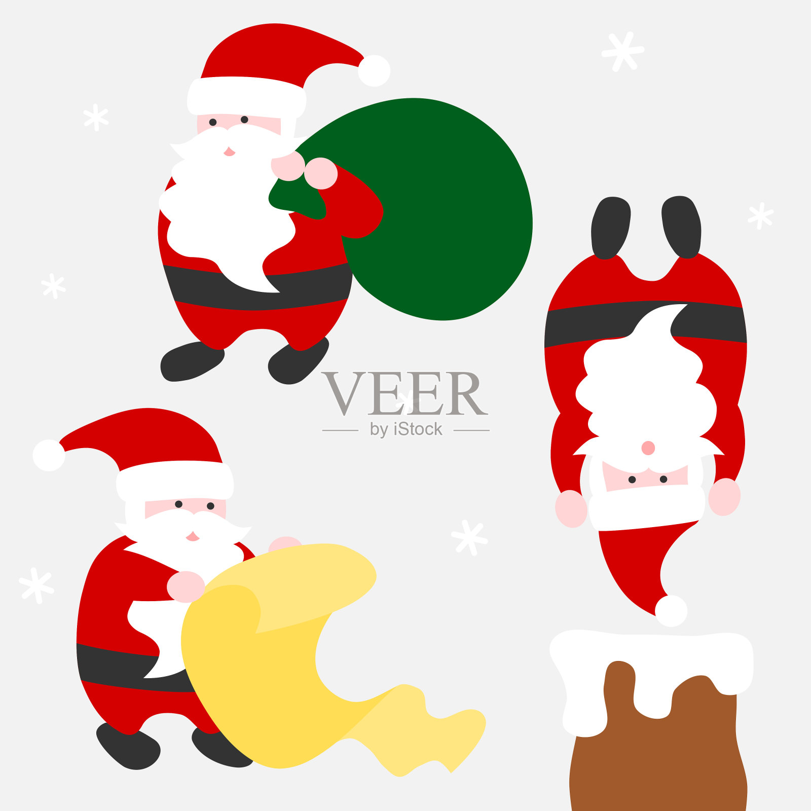 圣诞老人活动-圣诞集插画图片素材