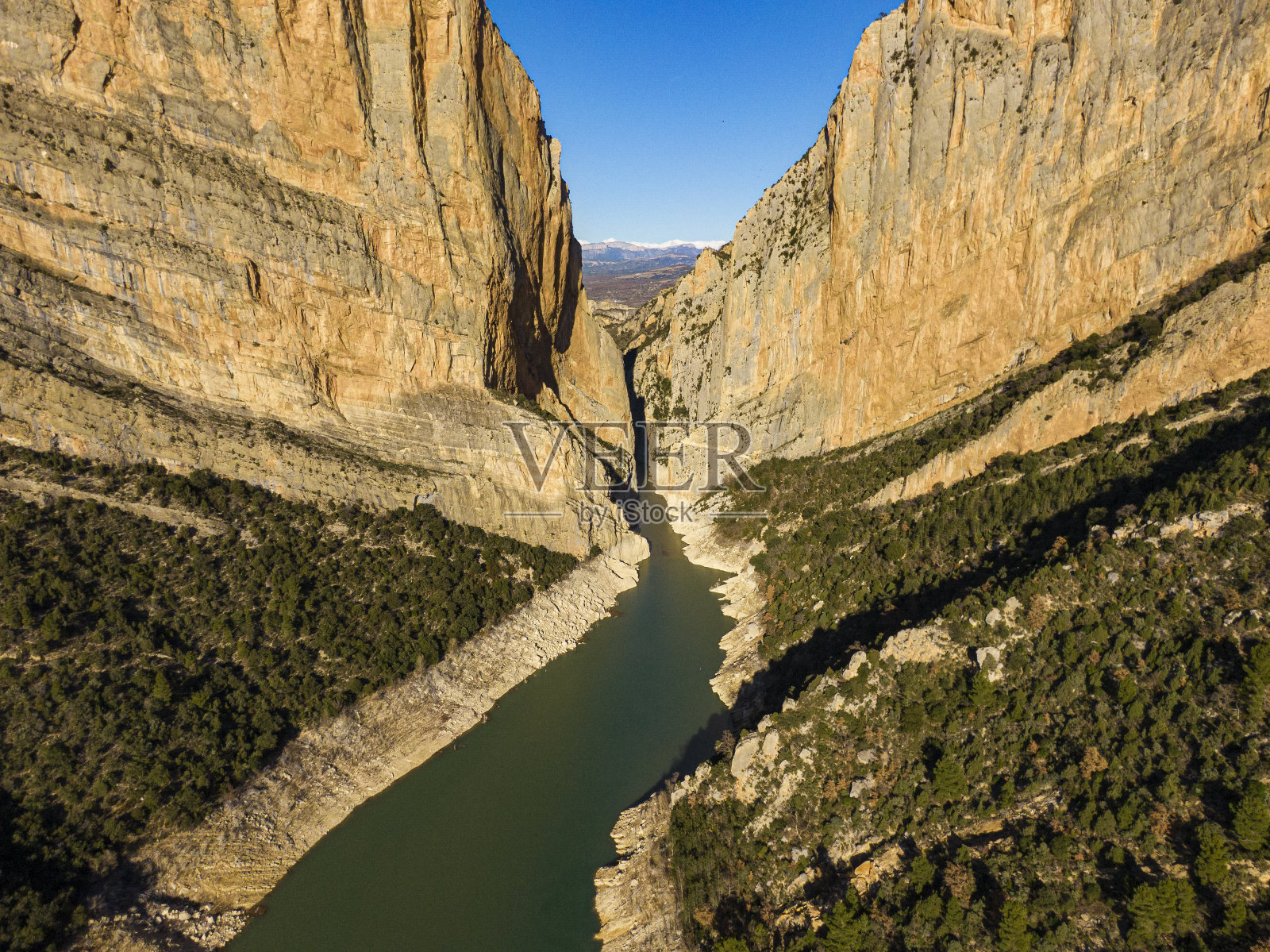 Congost de Montrebei峡谷加泰罗尼亚西班牙鸟瞰图照片摄影图片