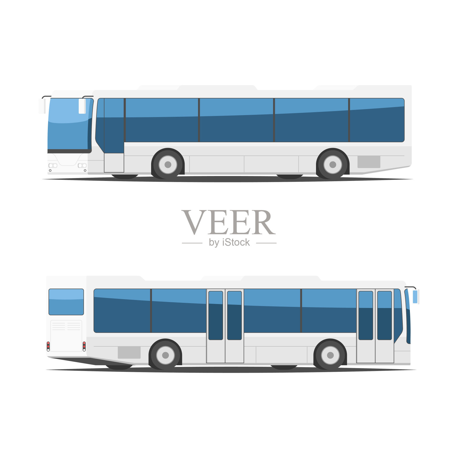 从不同的方向乘坐城市巴士设计元素图片