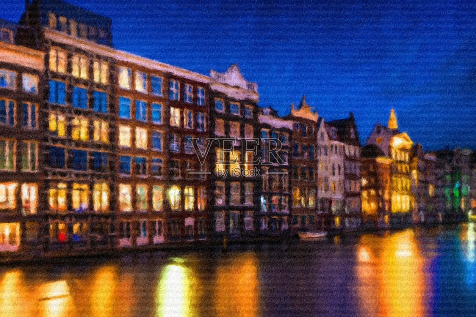水彩画,阿姆斯特丹照片摄影图片