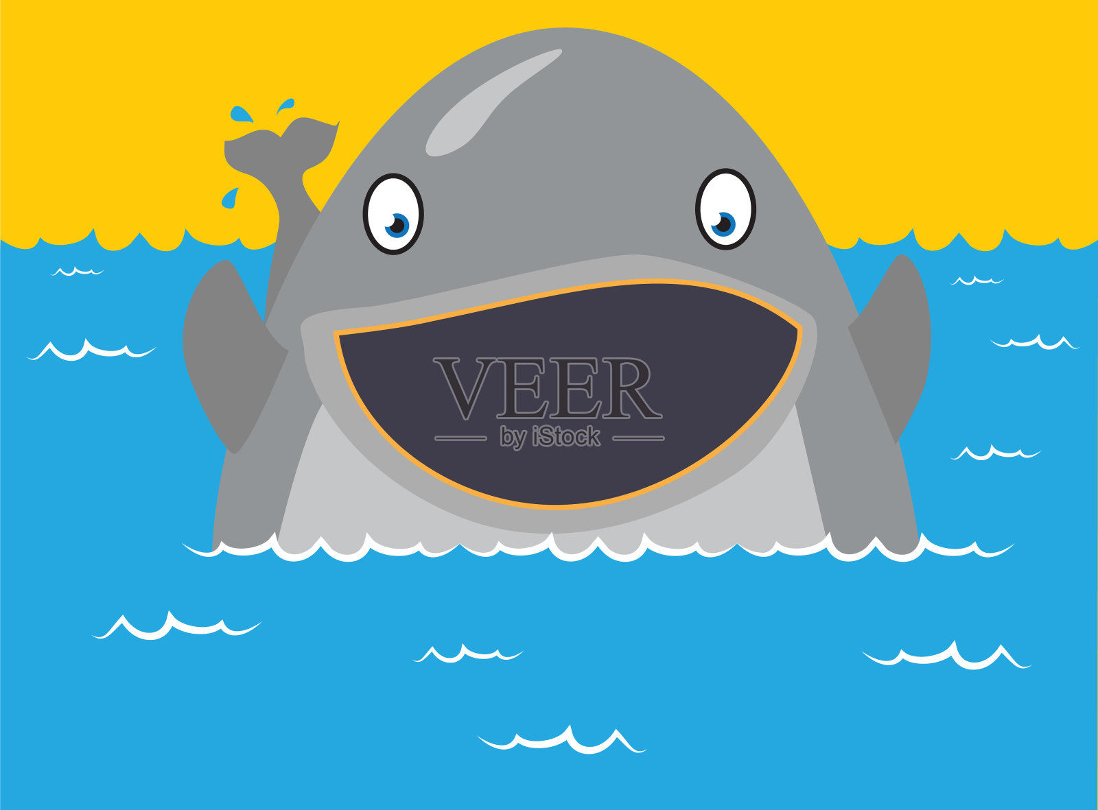 Happy Whale stock插图设计元素图片