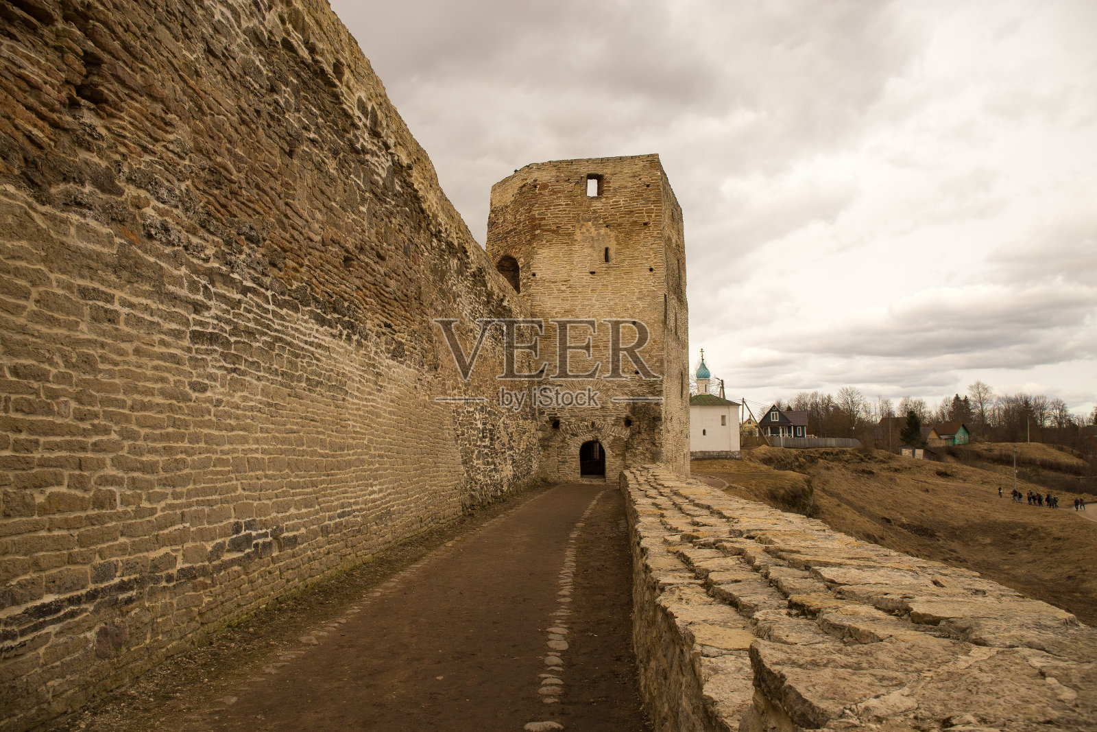 一个古老的中世纪要塞。照片摄影图片