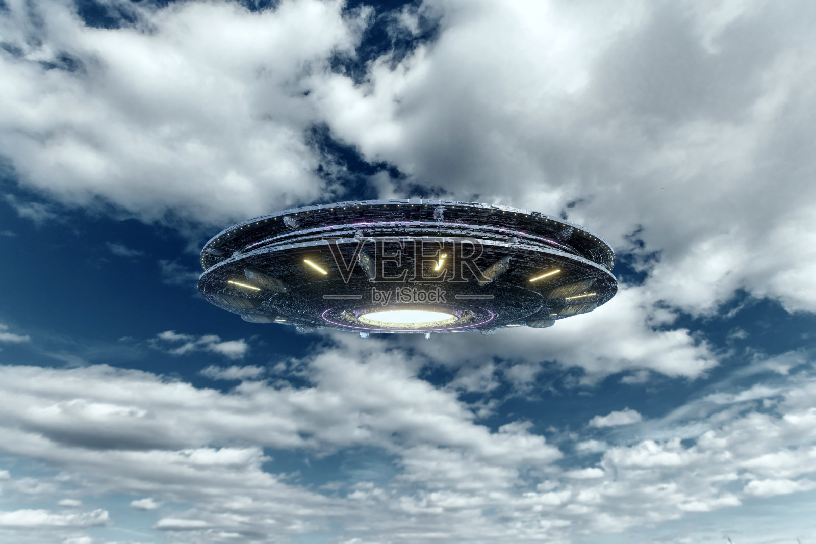 卡通飞碟UFO 科幻未来 宇宙飞船 外星太空飞船 天外来客 圆形的飞碟形飞行器 不明飞行物 卡通-cg模型免费下载-CG99