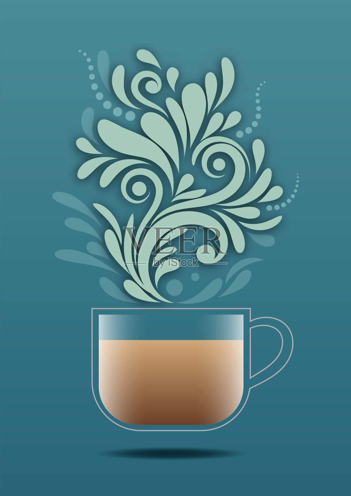 热咖啡的象征插画图片素材