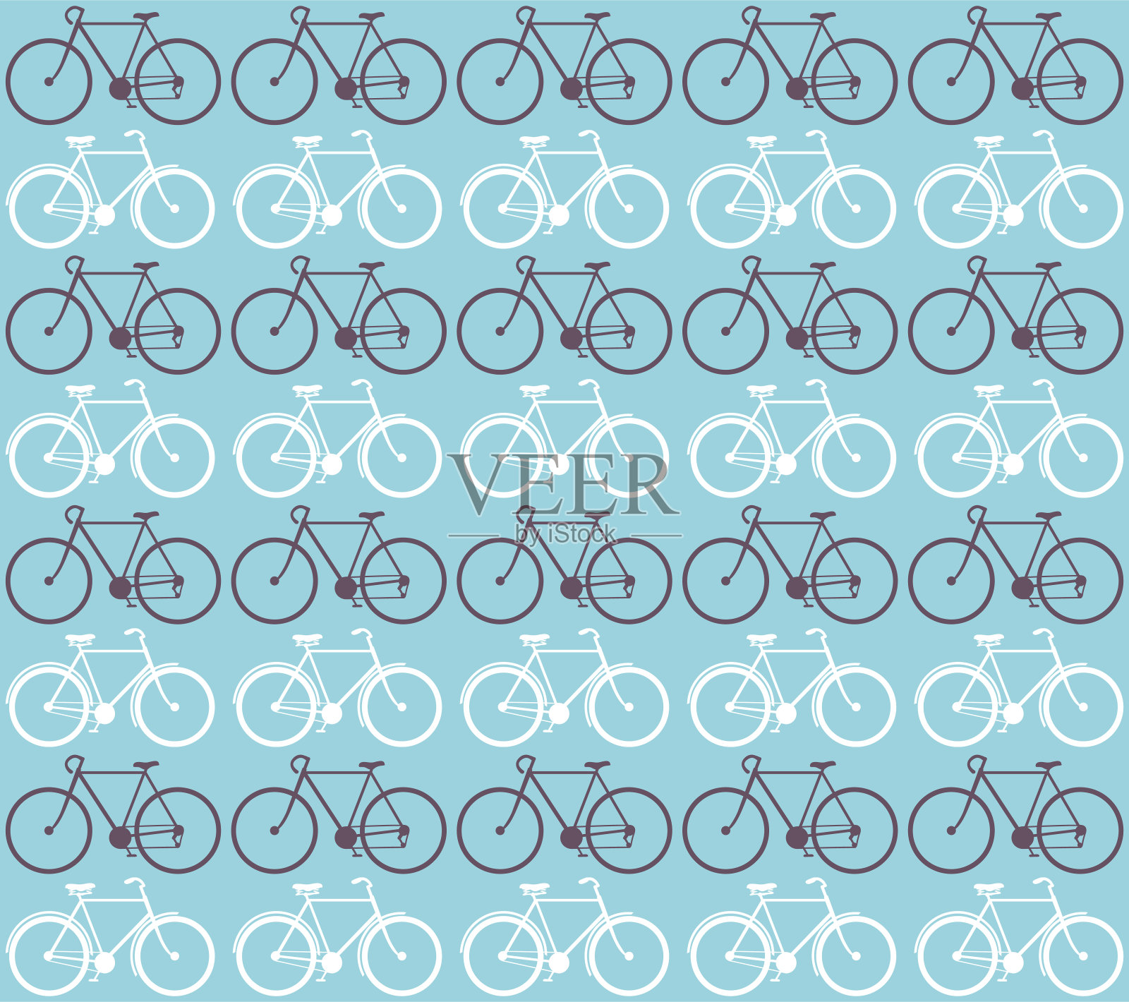 矢量复古自行车图案设计设计元素图片