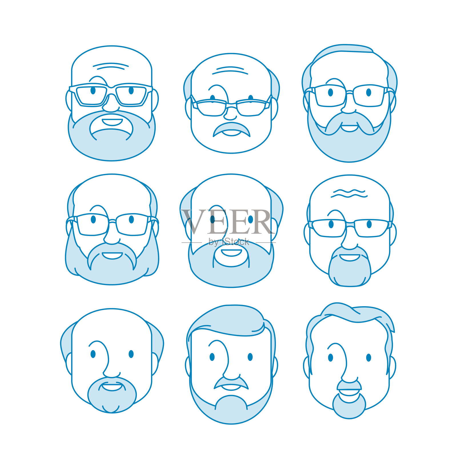 男性男性人脸插画图片素材