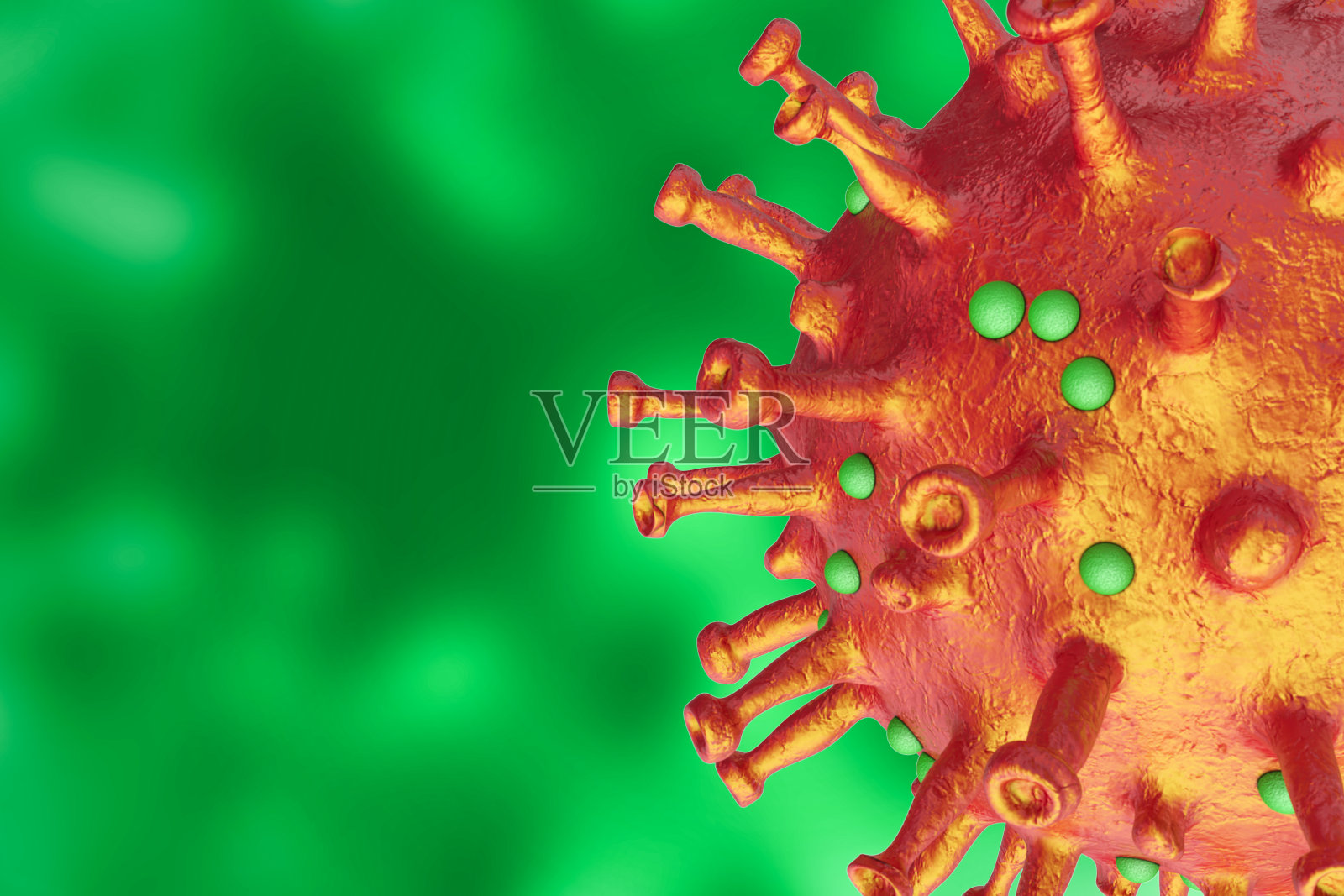 冠状病毒大流行的3D渲染照片摄影图片
