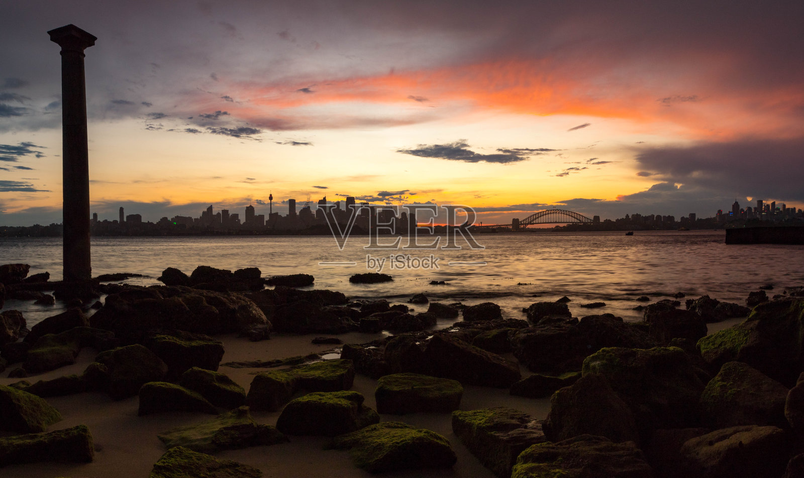 悉尼日落的城市照片摄影图片