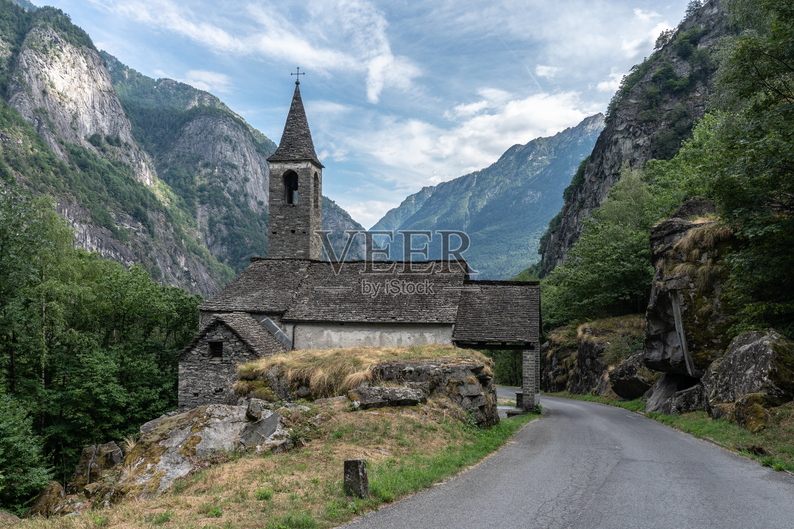 瑞士提契诺val verzasca教堂照片摄影图片