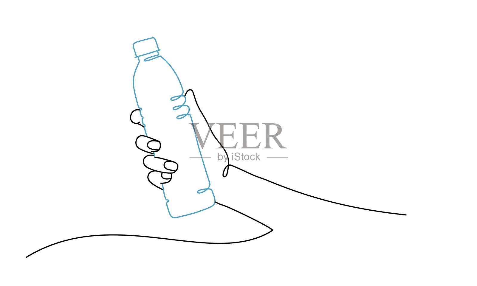 人手拿着一瓶水设计元素图片