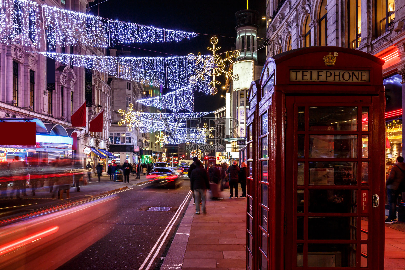 圣诞节在伦敦的索霍区照片摄影图片