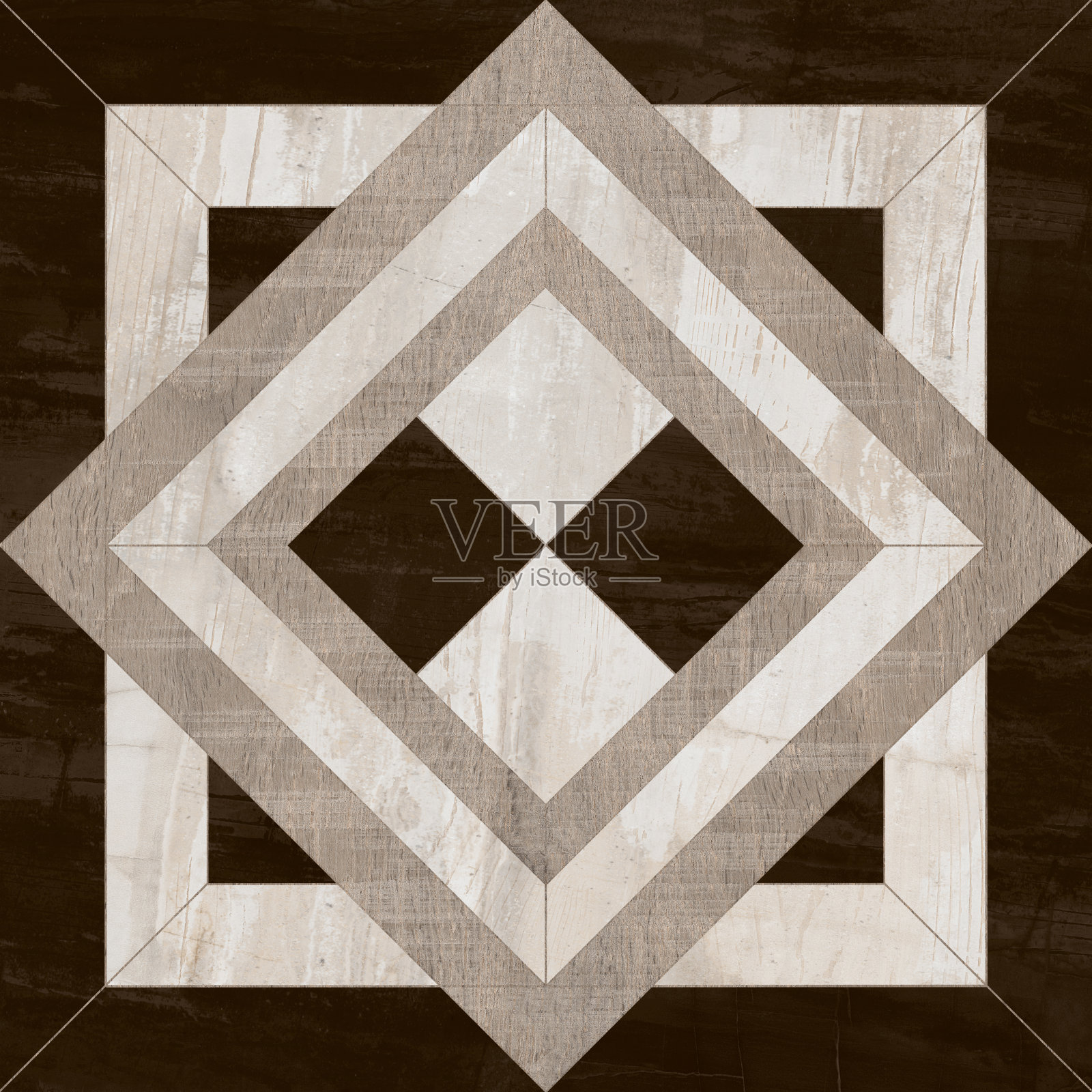 几何图案木地板和墙面马赛克装饰瓷砖照片摄影图片