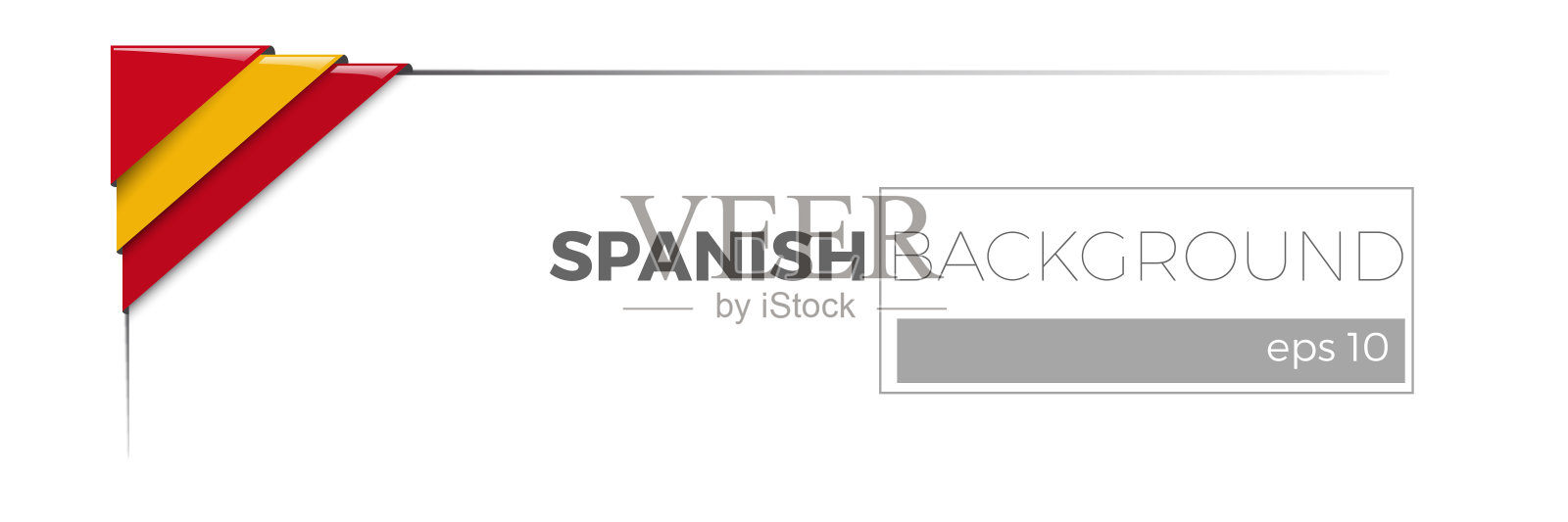 西班牙语横幅背景。印有旗帜的信纸。矢量图插画图片素材