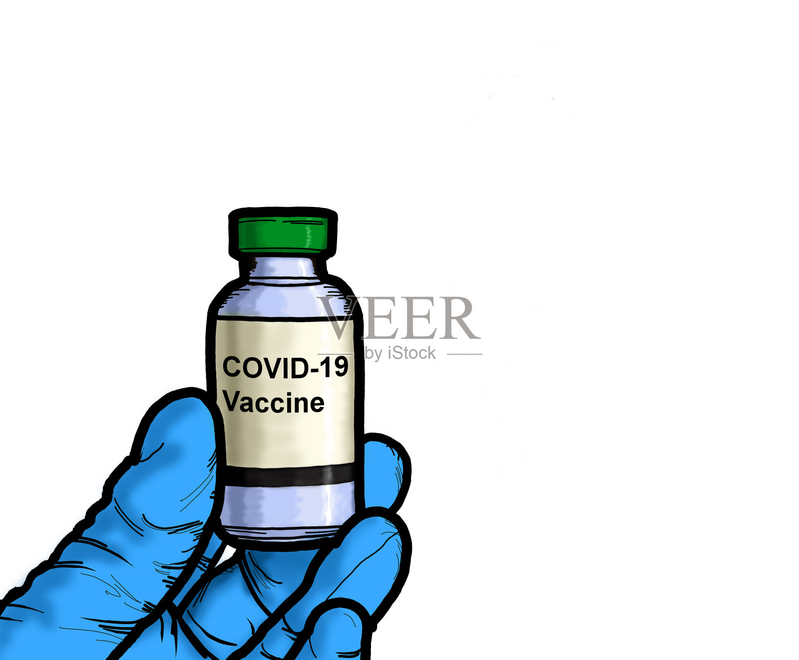 COVID-19疫苗插画图片素材