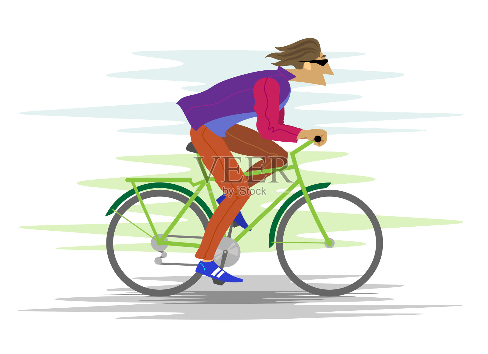 骑自行车骑太快了设计元素图片